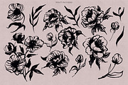 Inky Flowers Doodle Stamps Procreate, a Brush Add-On by Dervik Art Store (Thumbnail 6 of 8)