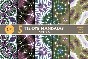 Tie Dye Mandalas Set 26