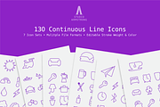 Continuous Line Icons, an Outline Icon by Studio Armstrong (Thumbnail 1 of 5)