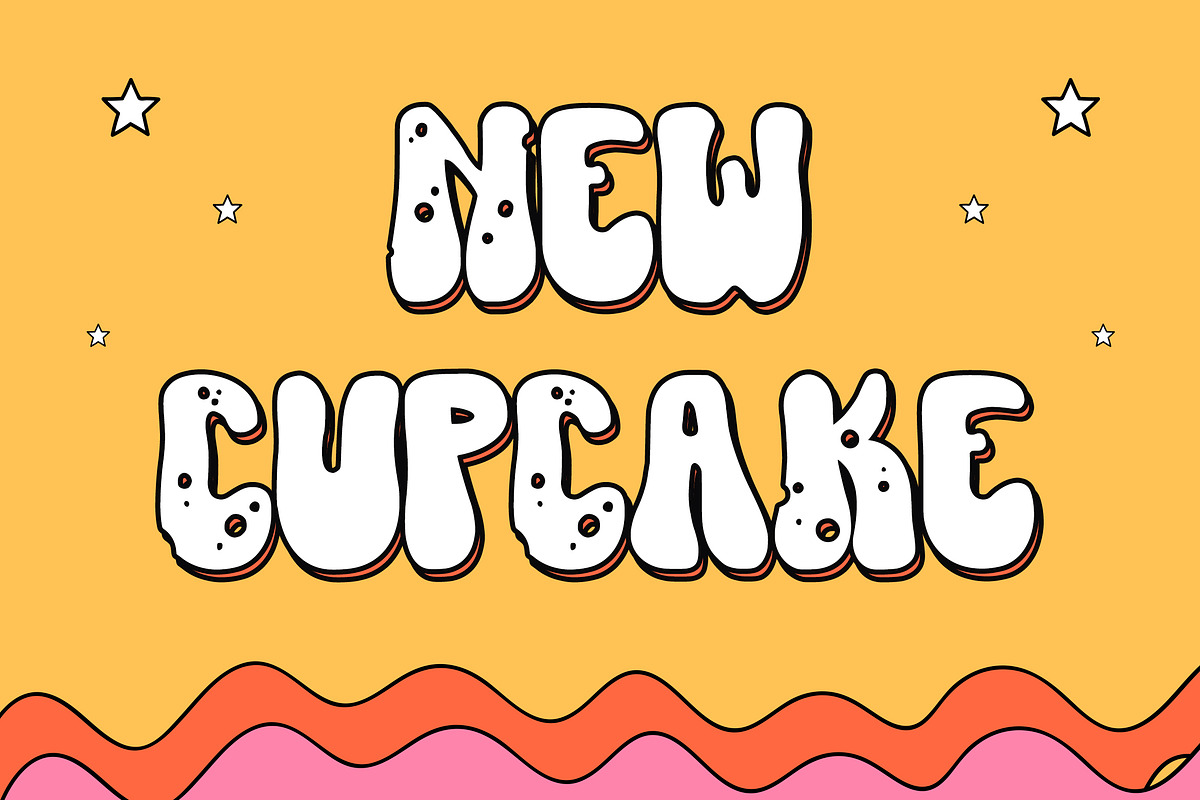 Smooth Cheese - Groovy Retro Font, a Font by Arendxstudio (Photo 2 of 9)