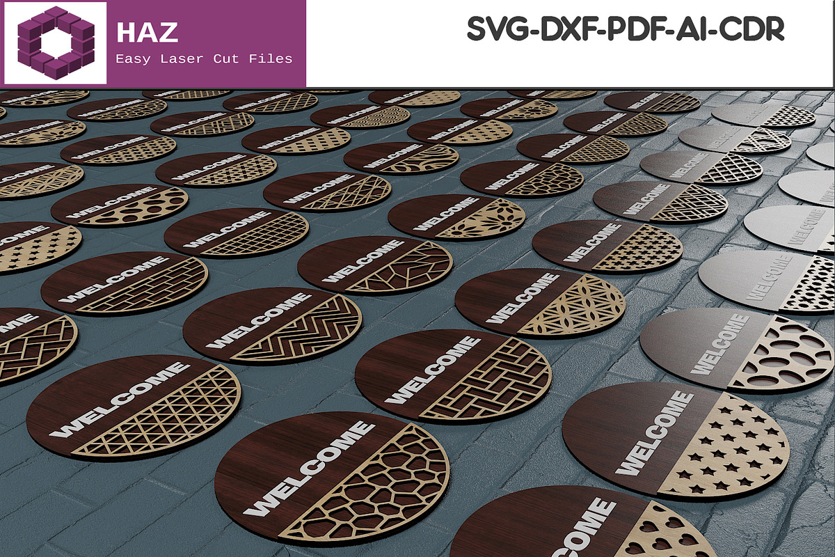 Laser Cut Welcome Sign Bundle 288, a Graphic by AtacanDigital (Photo 4 of 6)