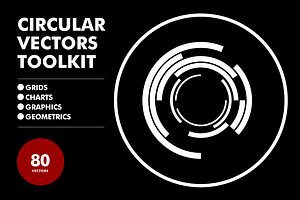 Circular Vectors Toolkit - 80 Items