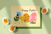 Happy Easter cute card backgrounds, a Background Graphic by Good Studio (Thumbnail 6 of 6)