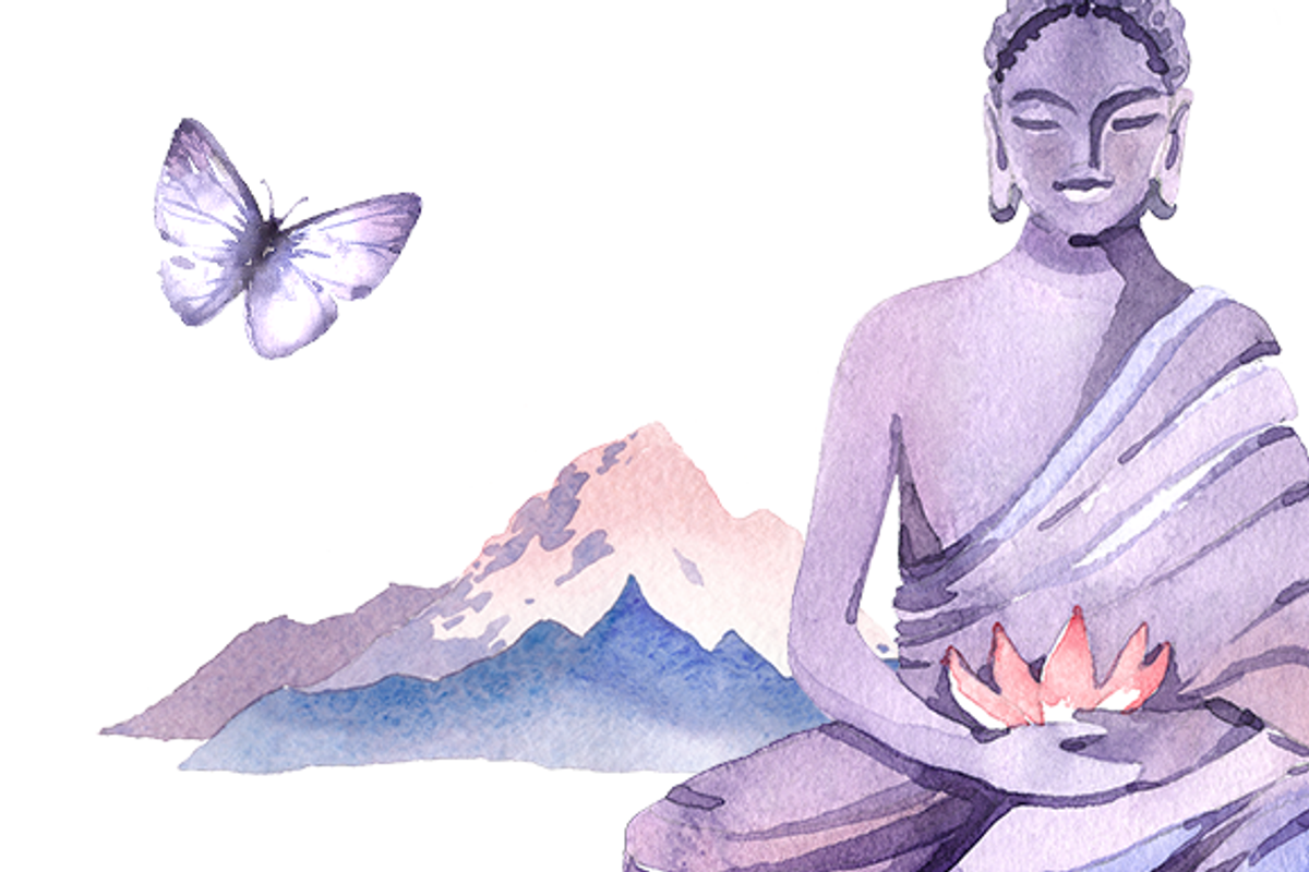 Ommm... watercolor clipart set, an Illustration by masha gross (Photo 5 of 5)