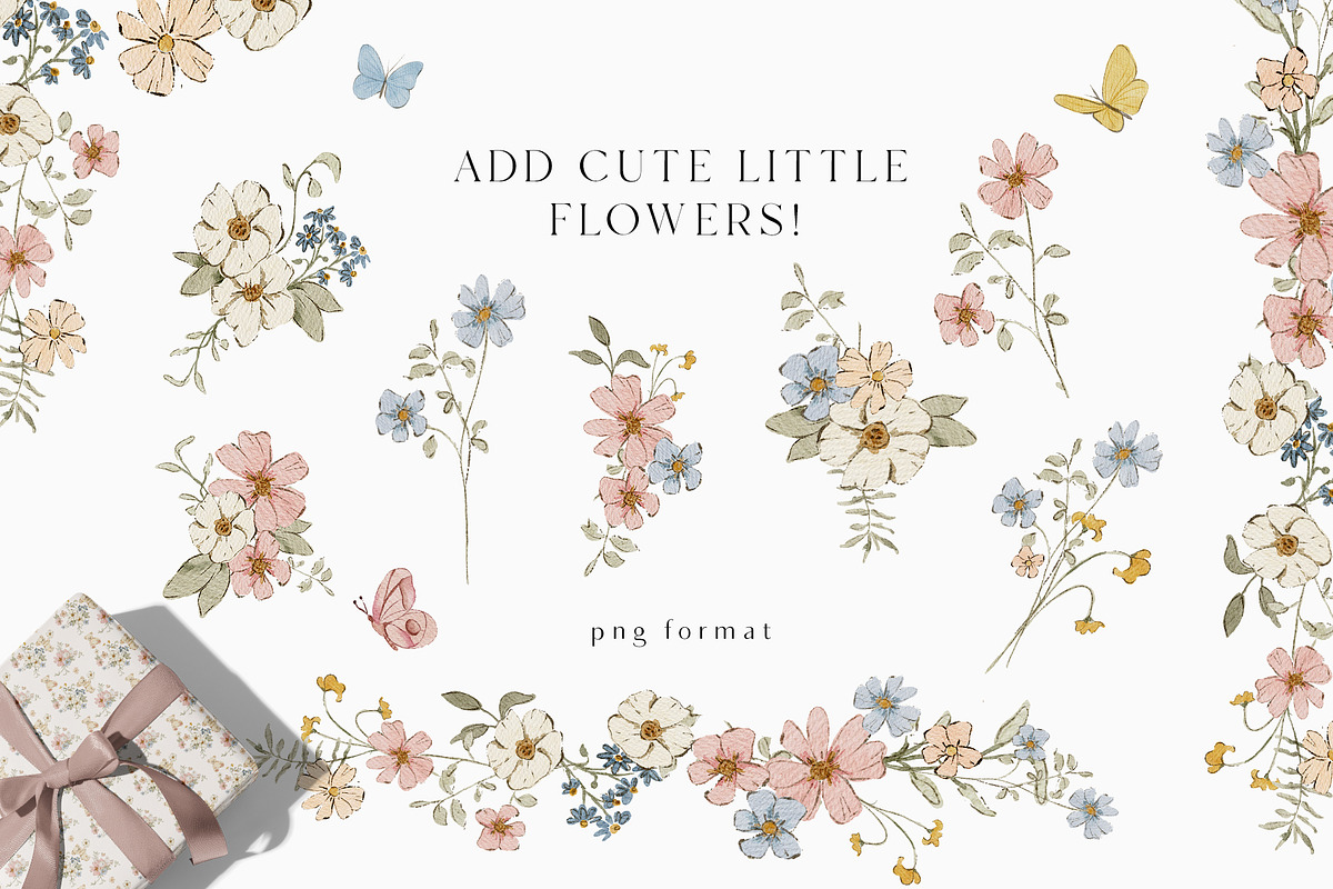 Teddy Bear & Bunny Watercolor spring, a Decorative Illustration by Grace Noboa Illustrations (Photo 3 of 14)