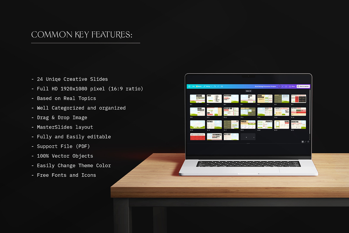 Brand Strategy Presentation Template, a Presentation Template by ArtisanaAura (Photo 2 of 15)