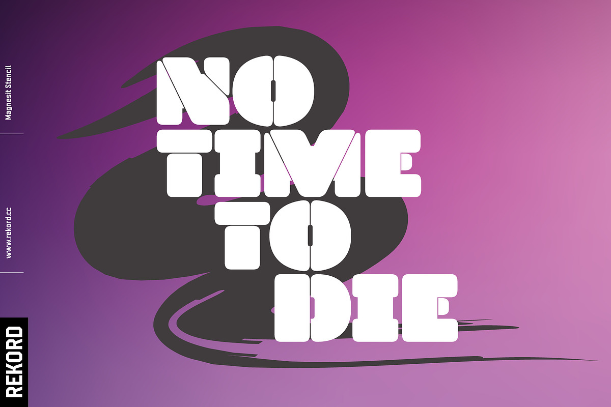 Magnesit Stencil Display Fonts, a Sans Serif Font by REKORD (Photo 3 of 14)