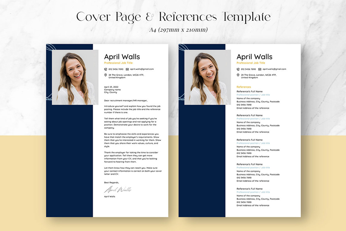 CANVA Resume Template / CV Set, a Resume Template by RWstudio (Photo 5 of 8)