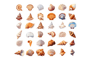 Sea shells cartoon vector set. Snail, an Animal Illustration by Stock-Smart-Start