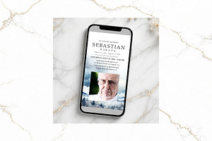Digital Funeral Invitation CV FR010