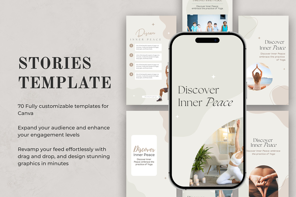 Yoga Instagram Story CANVA, a Social Media Template by VeliusCreativeStudio