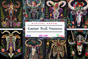 Easter Bull Demon, a Background Graphic by Printable Treasure (Thumbnail 1 of 5)