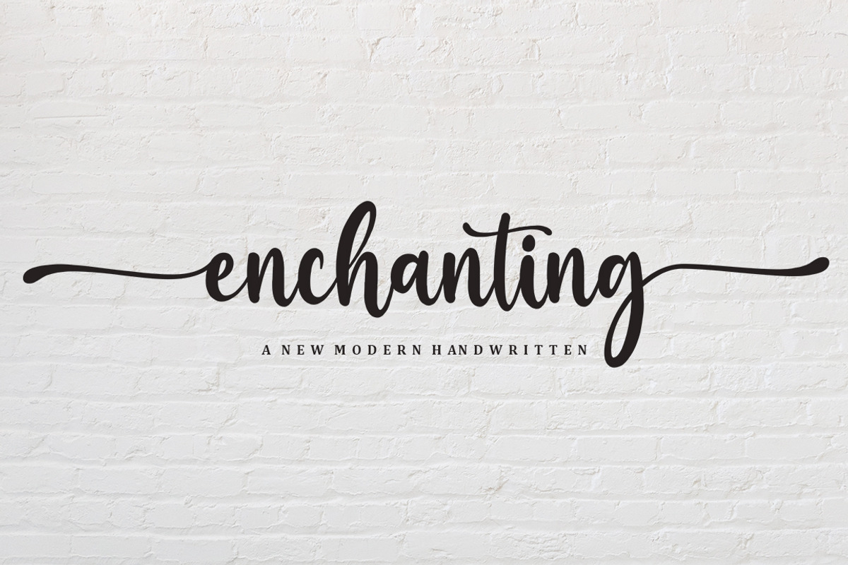 Enchanting, a Script Font by Crowntype Studio