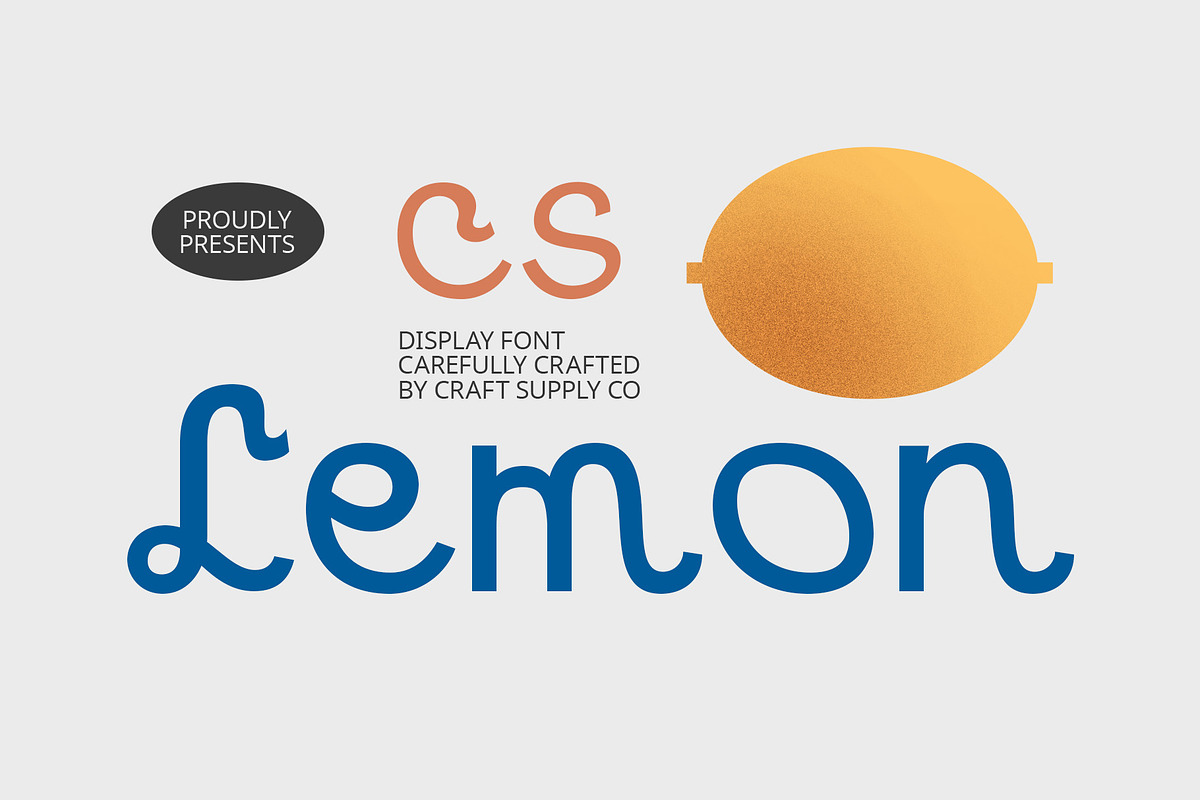 CS Lemon – Display Font, a Sans Serif Font by Craft Supply Co. (Photo 1 of 8)