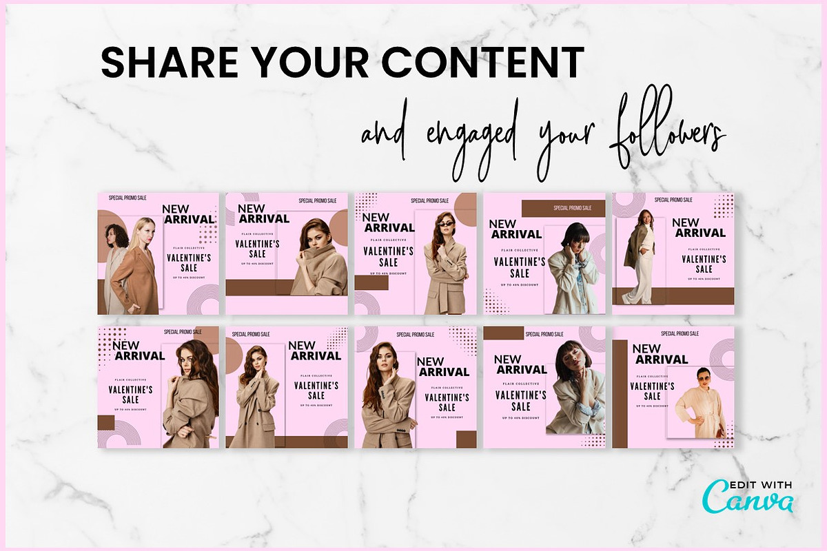 Instagram Canva Template, a Social Media Template by kreatifreya