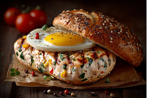 A fresh and tasty chicken burger on, a Food & Drink Photo by ZinetroN