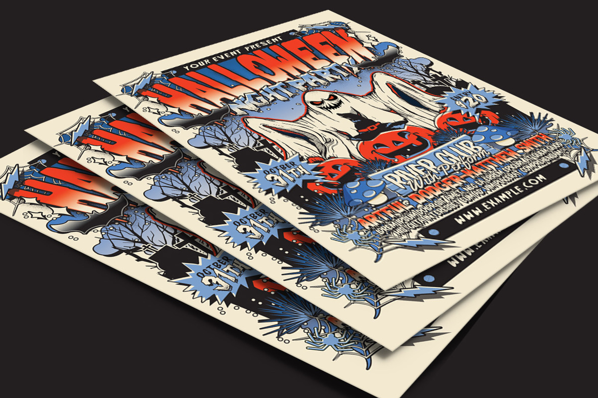 Halloween Night Party Flyer, a Flyer Template by Muhamad Iqbal hidayat (Photo 4 of 4)
