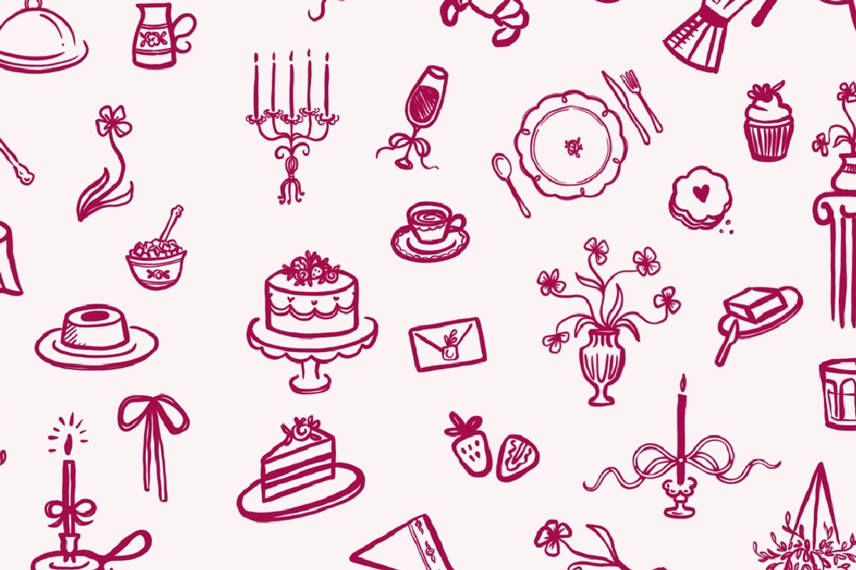 50+ Hand Drawn Tea Party Clipart Set, an Illustration by Jordyn Grace Design (Photo 1 of 4)