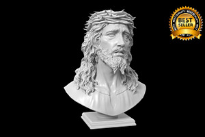 Jesus Bust 3d Print Model