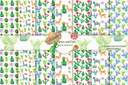 Cute Alpaca and Cacti set, an Animal Illustration by Pretty light (Thumbnail 3 of 5)