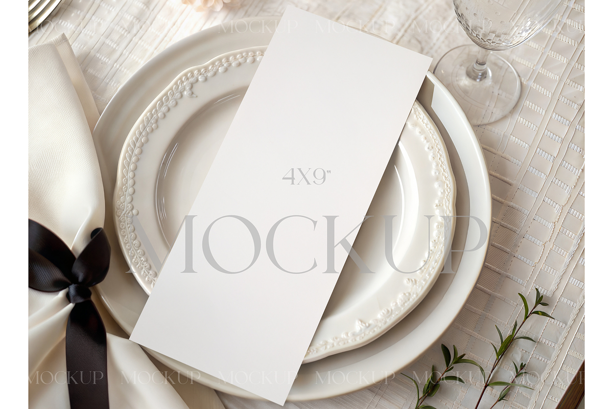 Classic Ivory Menu Mockup, a Product Mockup by MockupWizard