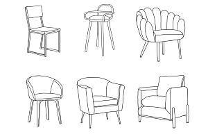 Chairs & Sofas Furniture Set 1