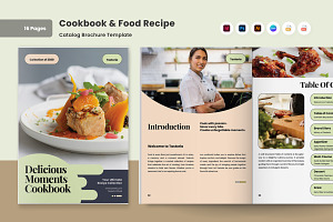 Modern Cookbook Catalog, a Brochure Template by twinstd