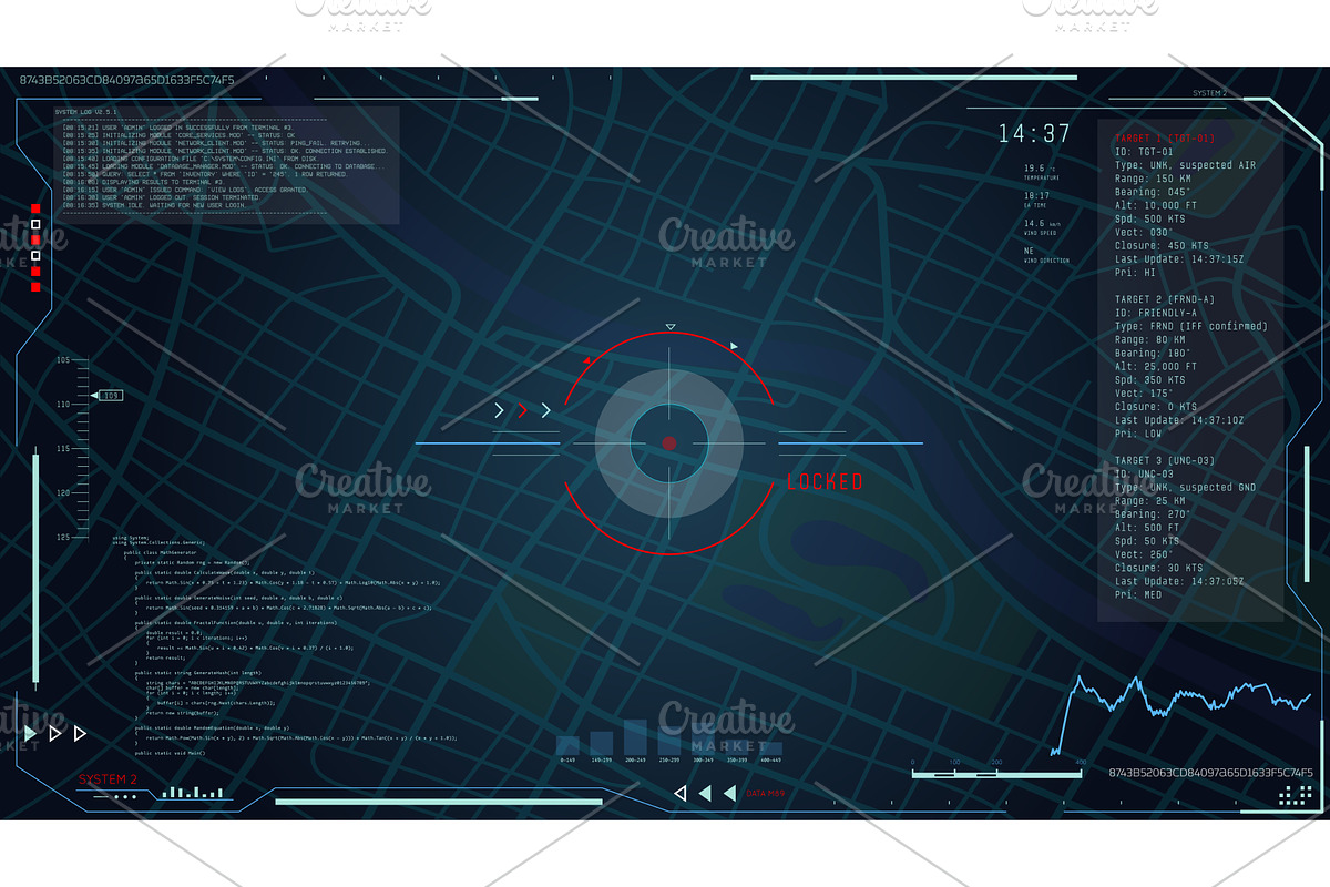 Spy interface ui overlay, a Technology Illustration by SkyVectors