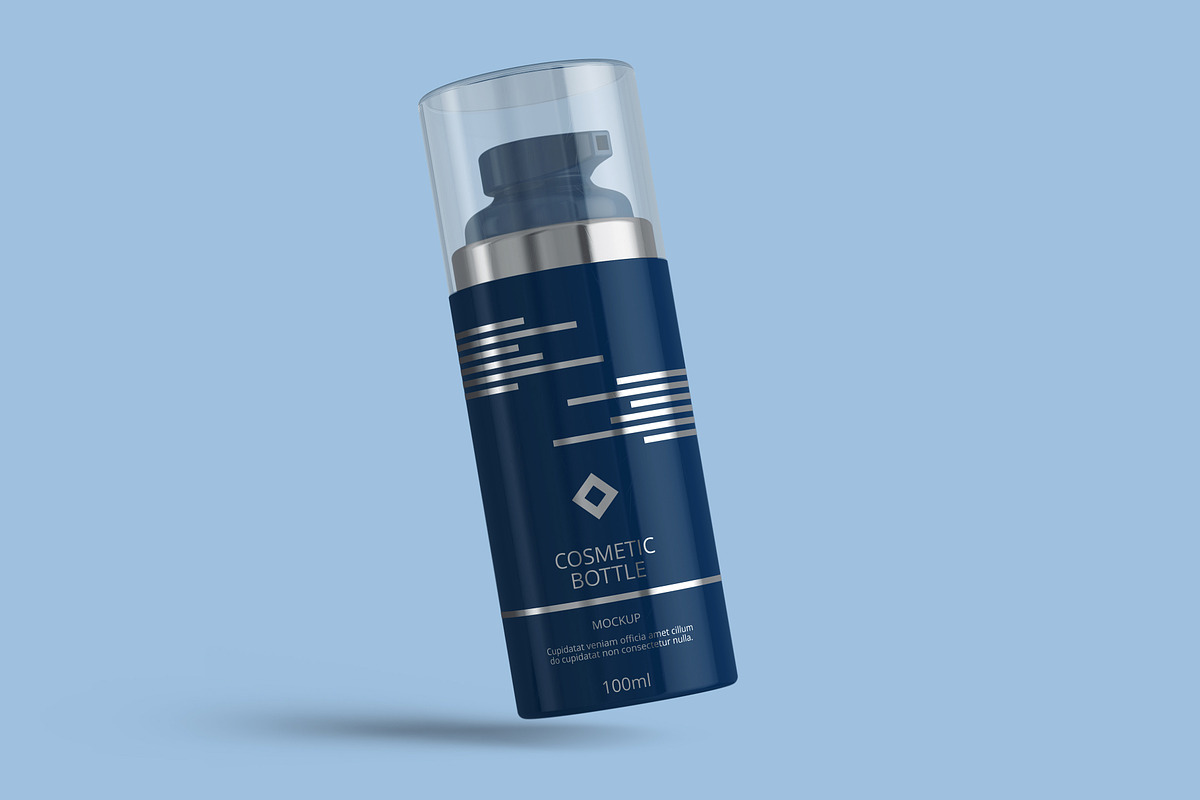 Airless Pump Cosmetic Bottle Mockup, a Cups & Container Mockup by Digitalphaser (Photo 5 of 5)