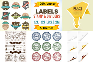 Bundle Labels, Stamps, Calligraphic, a Decorative Illustration by TAlex
