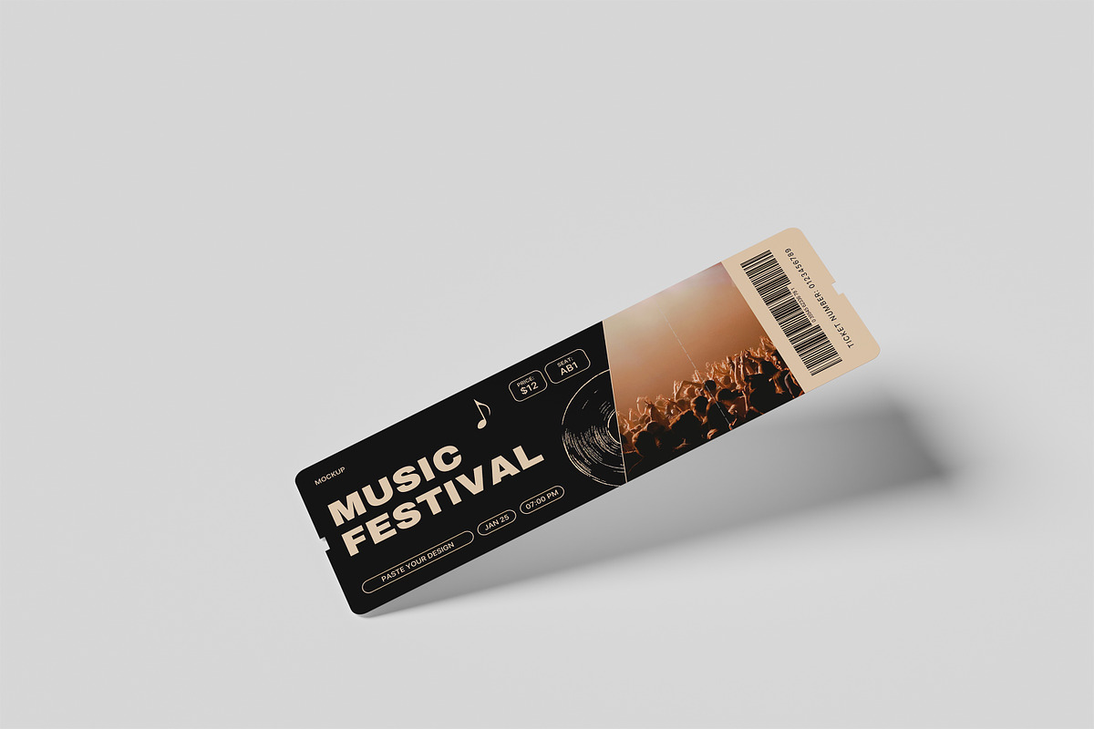 TICKET MOCKUP, a Print Template by kebunmockup (Photo 4 of 5)
