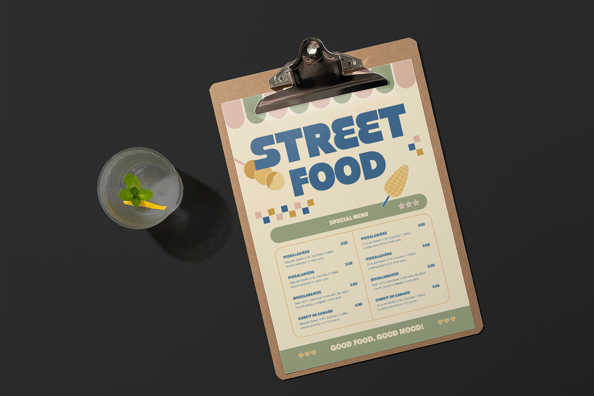 Street Food Menu, a Stationery Template by Neermana (Photo 3 of 4)