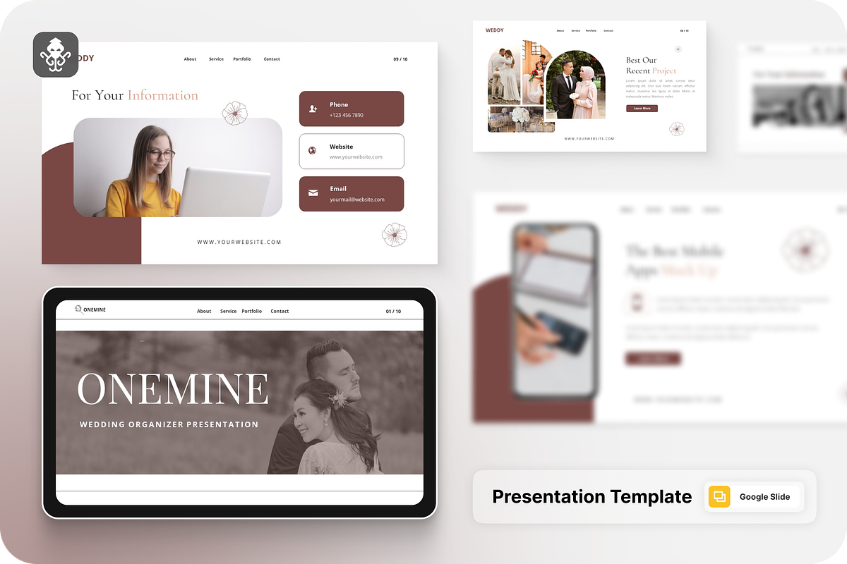 Wedding Organizer Google Slide, a Presentation Template by SquidPixey (Photo 1 of 6)