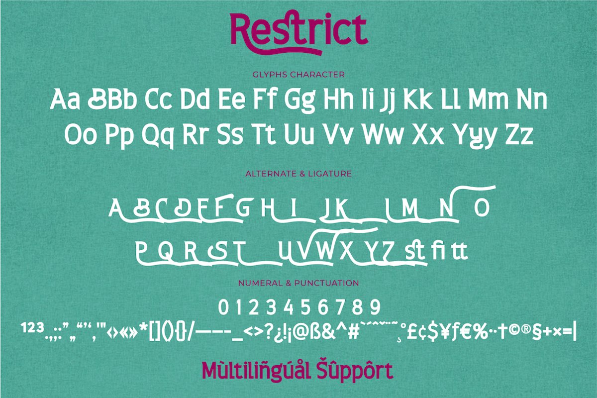 Restrict, a Sans Serif Font by twinstd (Photo 10 of 11)