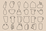 224 POTTERY CLIPART - HAND DRAWN, an Object Illustration by JuDesign (Thumbnail 4 of 25)