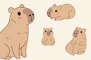 Cute Capybara Animal Funny Character, a Graphic by Imaginary Party (Thumbnail 4 of 7)