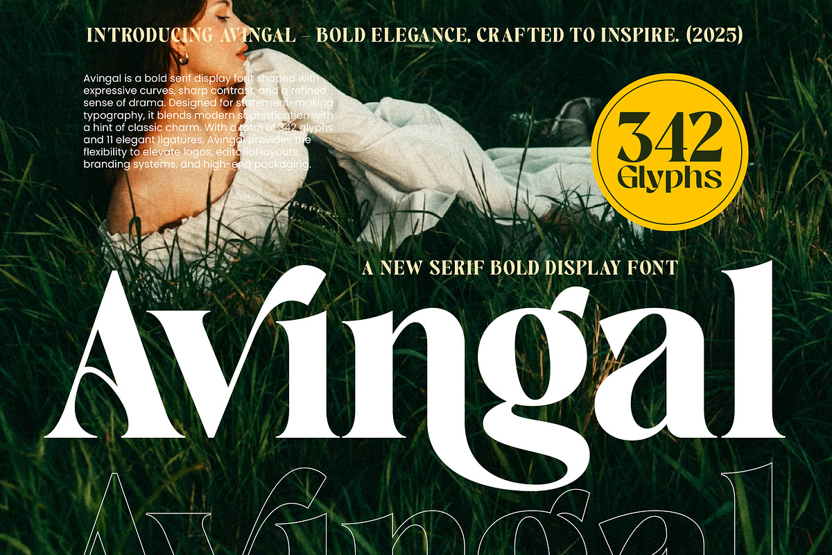 Avingal New Serif Bold Display, a Serif Font by AmorfaType (Photo 1 of 11)