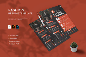 Fashion Model - Resume Template