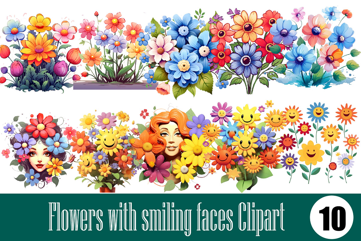 Flowers with smiling Sublimation, an Illustration by Wow Magic