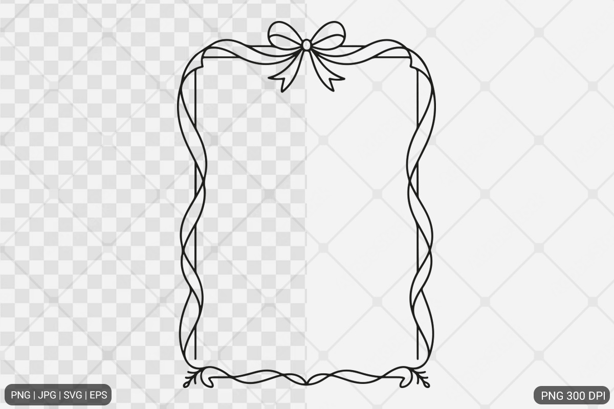 Bow Frame SVG PNG Bundle, an Illustration by Actual Pixel (Photo 16 of 19)