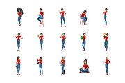 Casual Woman – Set of 25 Poses, a Person Illustration by 3DMask (Thumbnail 4 of 5)