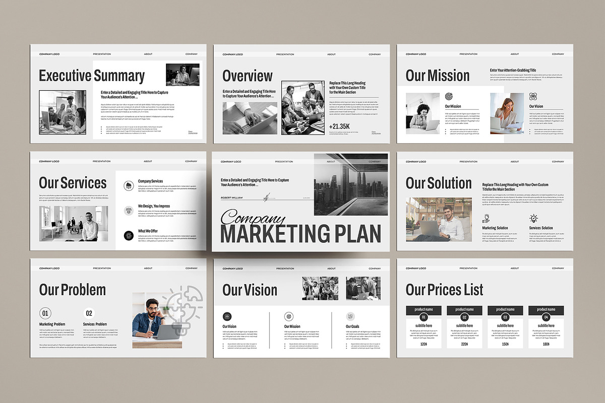 Company Marketing Plan Presentation, a Presentation Template by MightyDesign (Photo 1 of 7)