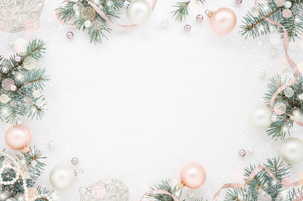 Holiday background, snowy New Year, a Holiday Photo by OlliUlli
