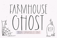 FARMHOUSE GHOST Halloween Font