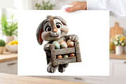 Whimsical Easter Bunny Clipart Bundl, an Illustration by SVGArt (Thumbnail 3 of 9)