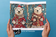 Cute Xmas Polar Bear Scrappapers, an Animal Illustration by Digital Art Mahdiseño (Thumbnail 9 of 10)