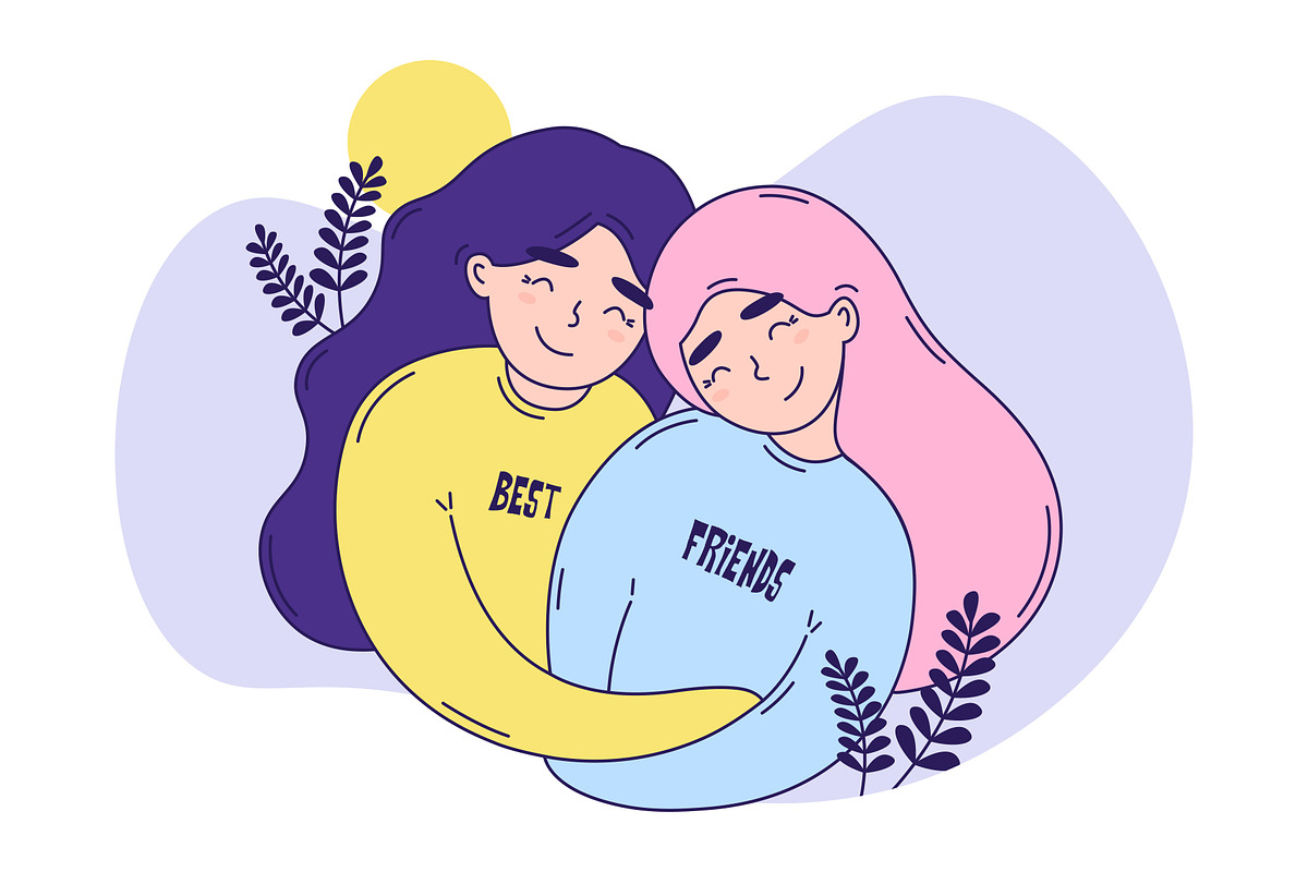 Friendship Flat Vector Illustration, an Illustration by DesignWP (Photo 1 of 3)