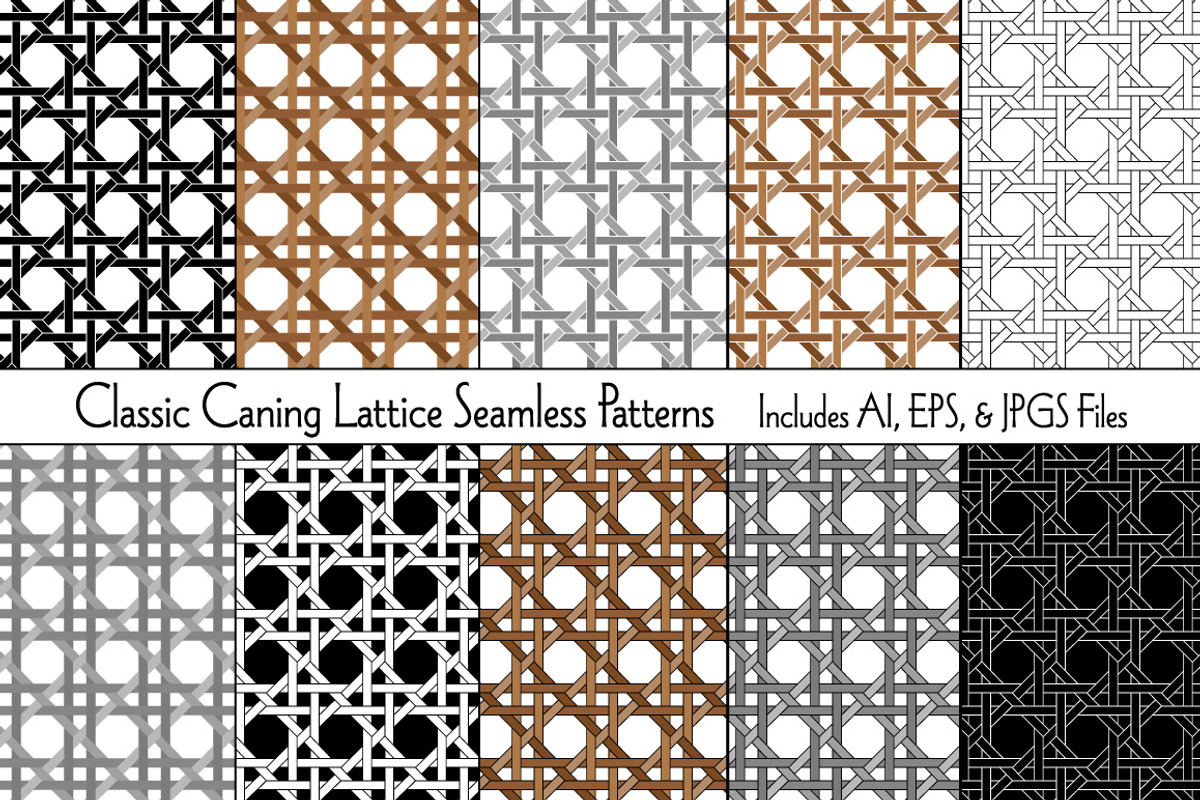 Classic Caning Lattice Patterns, a Pattern Graphic by Melissa Held Designs (Photo 1 of 4)