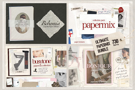 Ultimate Papermix Bundle Collection, a Texture Graphic by lerinartstudio