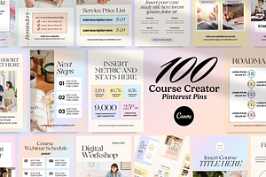 IRIS Course Creator Pinterest Pins, a Social Media Template by Creatif Foundry